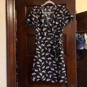 J. Crew Black Leopard Print Dress